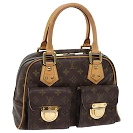 Louis Vuitton-LOUIS VUITTON Monogram Manhattan PM Hand Bag M40026 LV Auth 62912-Monogram