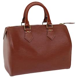 Louis Vuitton-Louis Vuitton Epi Speedy 25 Hand Bag Brown M43013 LV Auth 63097-Brown