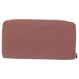 Louis Vuitton-LOUIS VUITTON Zippy Rock Me Long Wallet Calf leather Pink M62949 LV Auth hk1005-Pink
