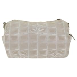 Chanel-CHANEL Nouveau sac à bandoulière Travel Line Nylon Beige CC Auth ep2838-Beige