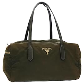 Prada-PRADA Shoulder Bag Nylon Khaki Auth ac2567-Khaki