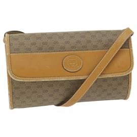 Gucci-GUCCI Micro GG Supreme Shoulder Bag PVC Leather Beige 004 89 0265 Auth FM3029-Beige