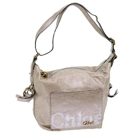 Chloé-Chloe Umhängetasche Leder Silber 02-09-51-5859 Auth bs10804-Silber