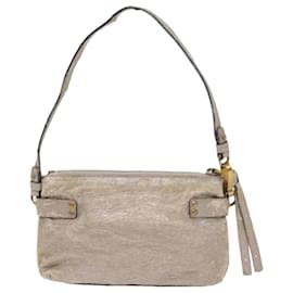 Chloé-Chloe Shoulder Bag Leather Silver 02-09-51-595 Auth bs10805-Silvery