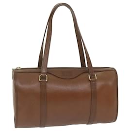 Autre Marque-Burberrys Hand Bag Leather Brown Auth ep2804-Brown