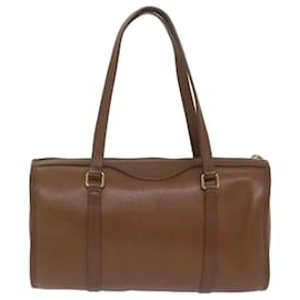 Autre Marque-Burberrys Hand Bag Leather Brown Auth ep2804-Brown