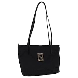 Fendi-FENDI Borsa tote in tela Zucca Nera Auth ep2841-Nero