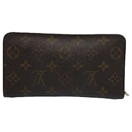 Louis Vuitton-LOUIS VUITTON Monogram Porte Monnaie Zip Long Wallet M61727 LV Auth bs11144-Monogram