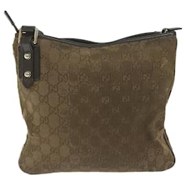 Gucci-GUCCI GG Canvas Umhängetasche Beige 257246 Authentifizierung1441-Beige