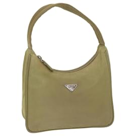 Prada-PRADA Hand Bag Nylon Beige Auth bs10991-Beige