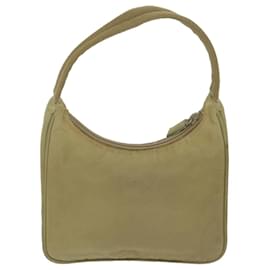 Prada-PRADA Hand Bag Nylon Beige Auth bs10991-Beige