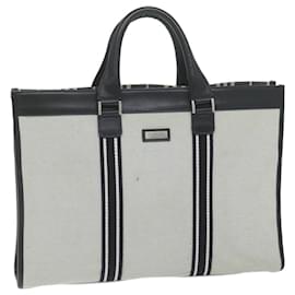 Burberry-BURBERRY Black label Businesstasche Canvas Grau Auth bs11090-Braun