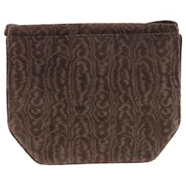 Bally-BALLY Shoulder Bag Suede Brown Auth bs11095-Brown