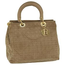 Christian Dior-Christian Dior Hand Bag Nylon Brown Auth bs11014-Brown
