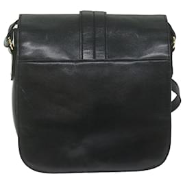 Saint Laurent-SAINT LAURENT Shoulder Bag Leather Black Auth bs10999-Black