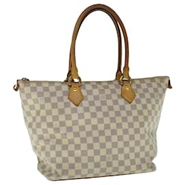 Louis Vuitton-LOUIS VUITTON Damier Azur Saleya MM Tote Bag N51185 Auth LV 63538-Autre