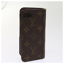 Louis Vuitton-Custodia per iPhone in grafite Damier con monogramma LOUIS VUITTON 8Imposta autenticazione LV rossa 62862-Rosso,Altro