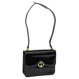 Gucci-GUCCI Umhängetasche Lackleder Schwarz Auth 61934-Schwarz