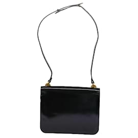 Gucci-GUCCI Shoulder Bag Patent leather Black Auth 61934-Black