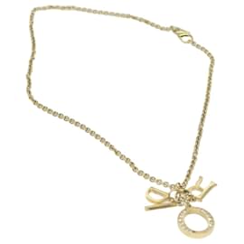 Christian Dior-Christian Dior Collar metal Oro Autenticación5526-Dorado