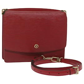 Louis Vuitton-Bolsa de ombro Epi Grenel LOUIS VUITTON vermelha M52367 LV Auth ep2667-Vermelho