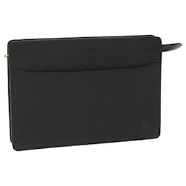 Louis Vuitton-LOUIS VUITTON Epi Pochette Homme Clutch Bag Black M52522 LV Auth th4390-Black