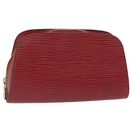 Louis Vuitton-LOUIS VUITTON Epi Dauphine PM Bolsa Vermelha M48447 Autenticação de LV 62157-Vermelho