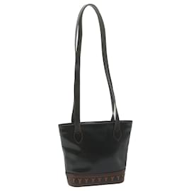 Saint Laurent-SAINT LAURENT Borsa a Spalla Pelle Nera Auth bs10709-Nero