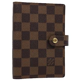 Louis Vuitton-LOUIS VUITTON Damier Ebene Agenda PM Day Planner Cover R20700 LV Auth 62261-Otro