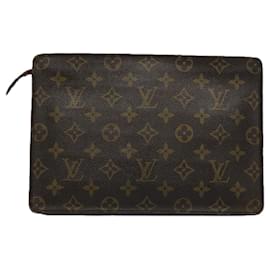 Louis Vuitton-Bolso de mano con monograma Pochette Homme de LOUIS VUITTON M51795 LV Auth 62548-Monograma