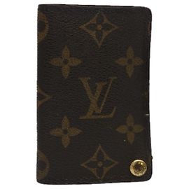 LOUIS VUITTON Monogram Porte Cartes Credit Pression Card Case M60937 auth 62413 Other