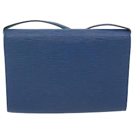 Louis Vuitton-LOUIS VUITTON Epi Pochette Arche Shoulder Bag Blue M52575 LV Auth 62486-Blue