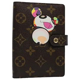 Louis Vuitton-LOUIS VUITTON Monogram panda Agenda PM Day Planner Cover R20011 LV Auth ac2579A-Monogram