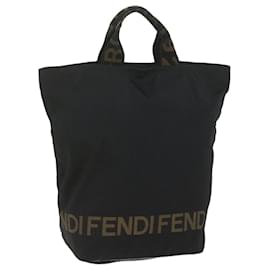 Fendi-FENDI Hand Bag Nylon Black 2305 26488 099 Auth am5438-Black