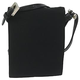 Fendi-FENDI Mamma Shoulder Bag Nylon Black Auth 62178-Black