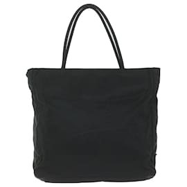 Prada-PRADA Hand Bag Nylon Black Auth 62077-Black