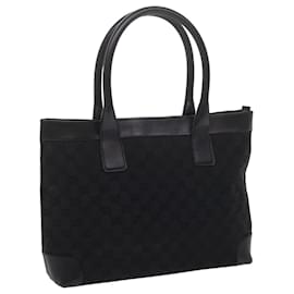 Gucci-Bolsa de mão de lona GUCCI GG preta 33890 Autenticação11023-Preto