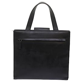 Gucci-GUCCI Hand Bag Leather Black 002 0347 Auth ti1451-Black