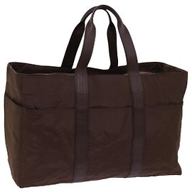 Hermès HERMES Acapulco GM Boston Tasche Nylon Braun Auth bs11102 Braun