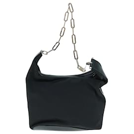 Gucci-GUCCI Chain Shoulder Bag Nylon Black 002 1068 Auth ac2526-Black
