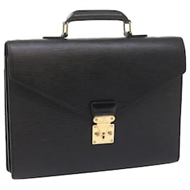 Louis Vuitton-LOUIS VUITTON Epi Serviette Conseiller Briefcase Black M54422 LV Auth bs10768-Black
