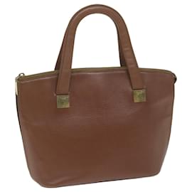 Céline-CELINE Hand Bag Leather Brown Auth bs11000-Brown