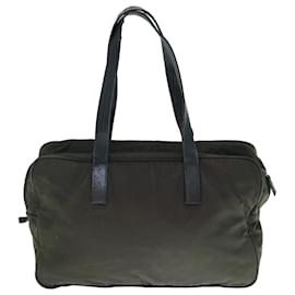 Prada-PRADA Hand Bag Nylon Khaki Auth bs11036-Khaki