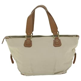 Burberry-BURBERRY Blue Label Tote Bag Toile Beige Auth bs11106-Beige