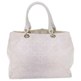 Christian Dior-Christian Dior Canage Handtasche Canvas Weiß Auth bs10953-Weiß