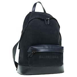 Balenciaga-BALENCIAGA Sac à dos Toile Noir 392007 Auth bs10913-Noir