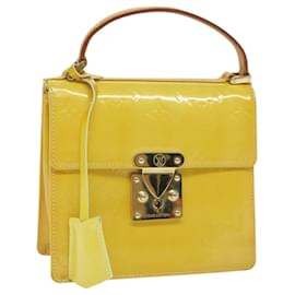 Louis Vuitton-LOUIS VUITTON Monogram Vernis Spring Street Bag Lime Jaune M91068 Auth LV 62268-Autre
