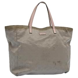 Gucci-GUCCI GG Canvas Tote Bag Gray 282439 auth 62622-Grey