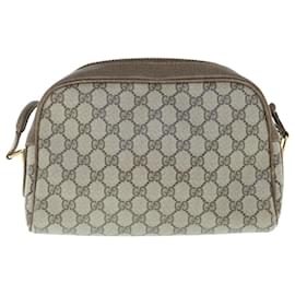 Gucci-GUCCI GG Supreme Web Sherry Line Umhängetasche Beige Rot Grün Auth ar11072-Rot,Beige,Grün