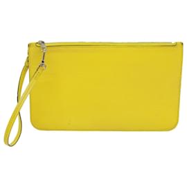 Louis Vuitton-LOUIS VUITTON Neverfull MM Pouch Pistash giallo LV Auth ai683-Altro